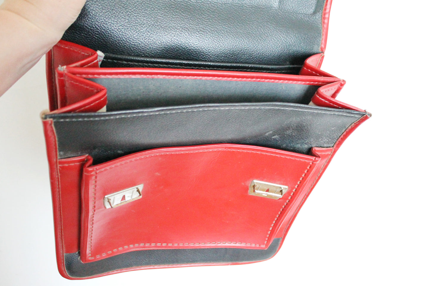 Vintage school red/black bag - Soviet rare bag - USSR School Bag - Book Bag - Soviet School. Made in USSR in 1980