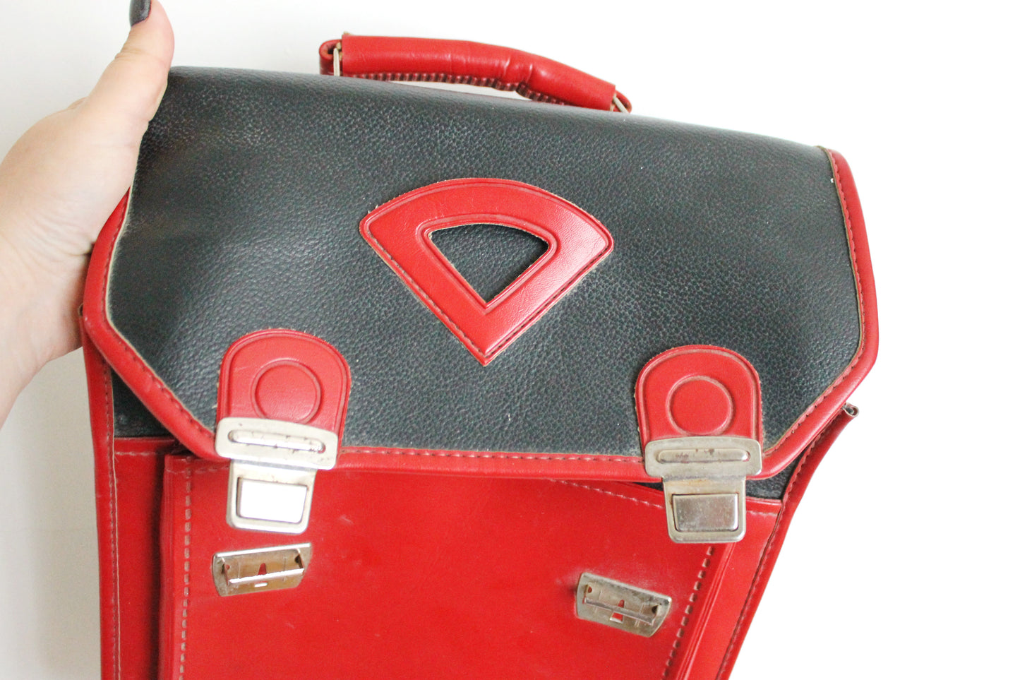 Vintage school red/black bag - Soviet rare bag - USSR School Bag - Book Bag - Soviet School. Made in USSR in 1980