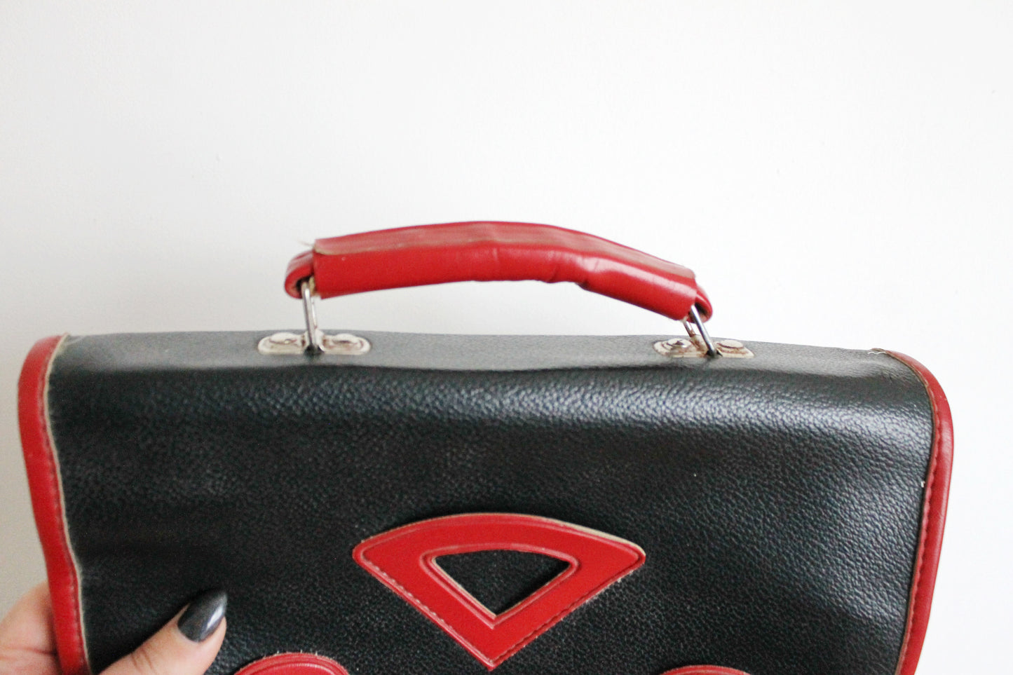 Vintage school red/black bag - Soviet rare bag - USSR School Bag - Book Bag - Soviet School. Made in USSR in 1980