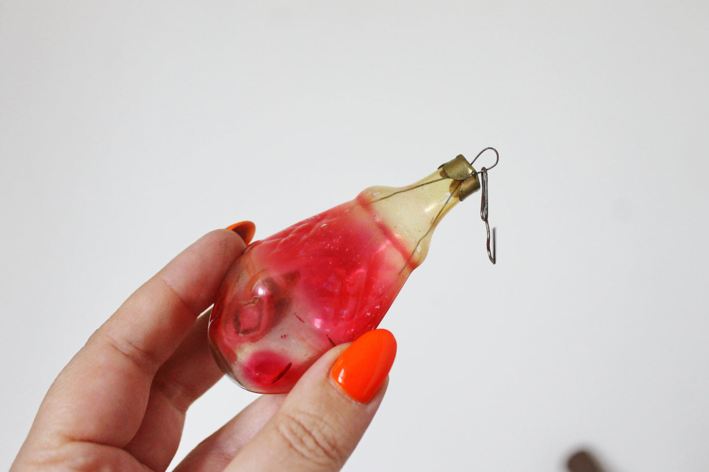 Christmas tree balls ornaments - Set of four - Soviet vintage - Christmas - New Year Glass Ornament, Made in USSR - 1970s