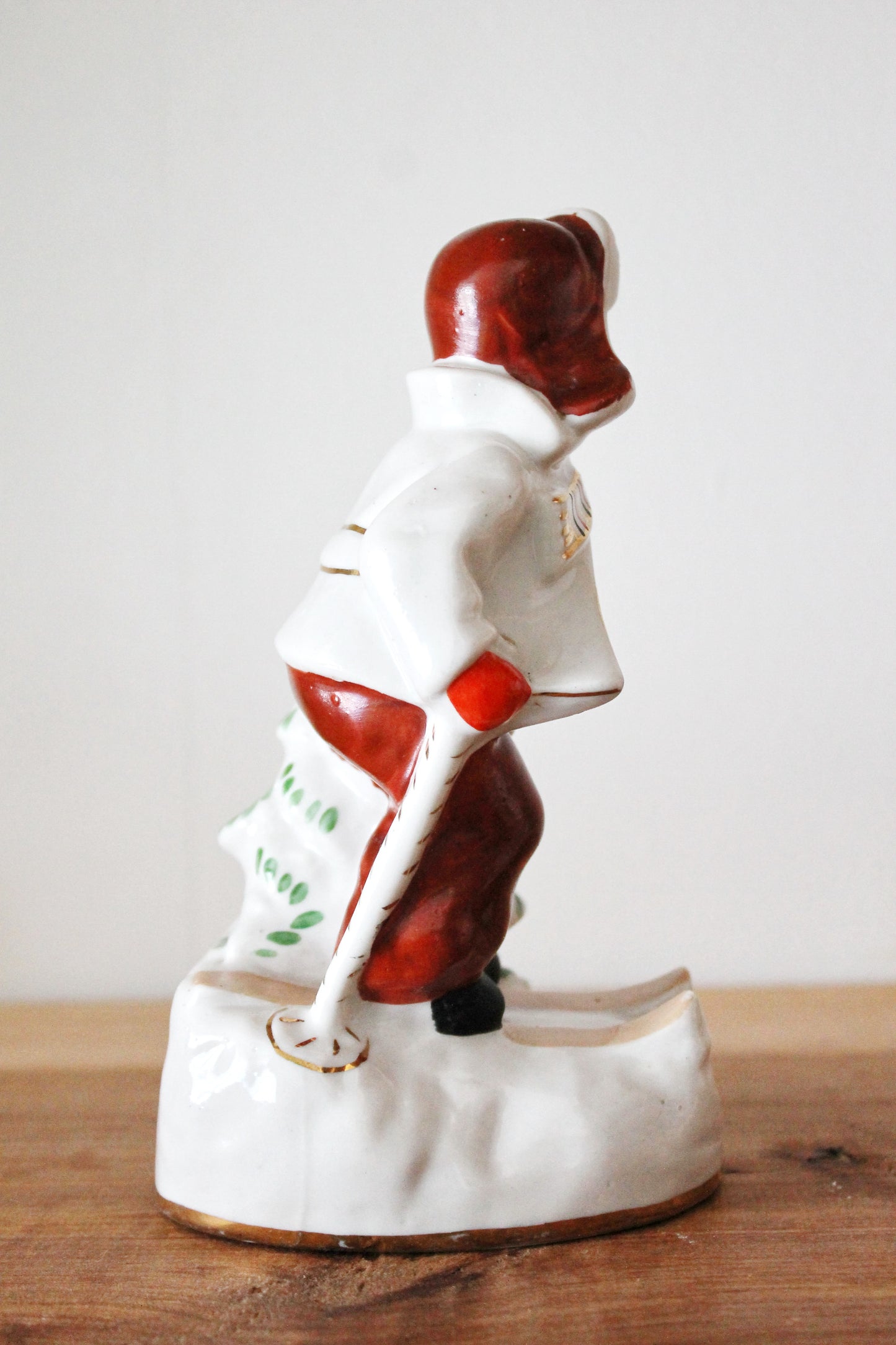 Vintage porcelain - Little skier - Ukrainian vintage - Ukrainain porcelain - Home decor - hand painted - made in USSR Ukraine