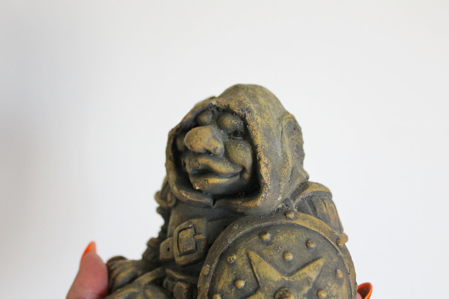 Stone fantasy creature - orc - goblin - fairytail creature - 5 inches - vintage Germany figurine - 1990s - 2000s