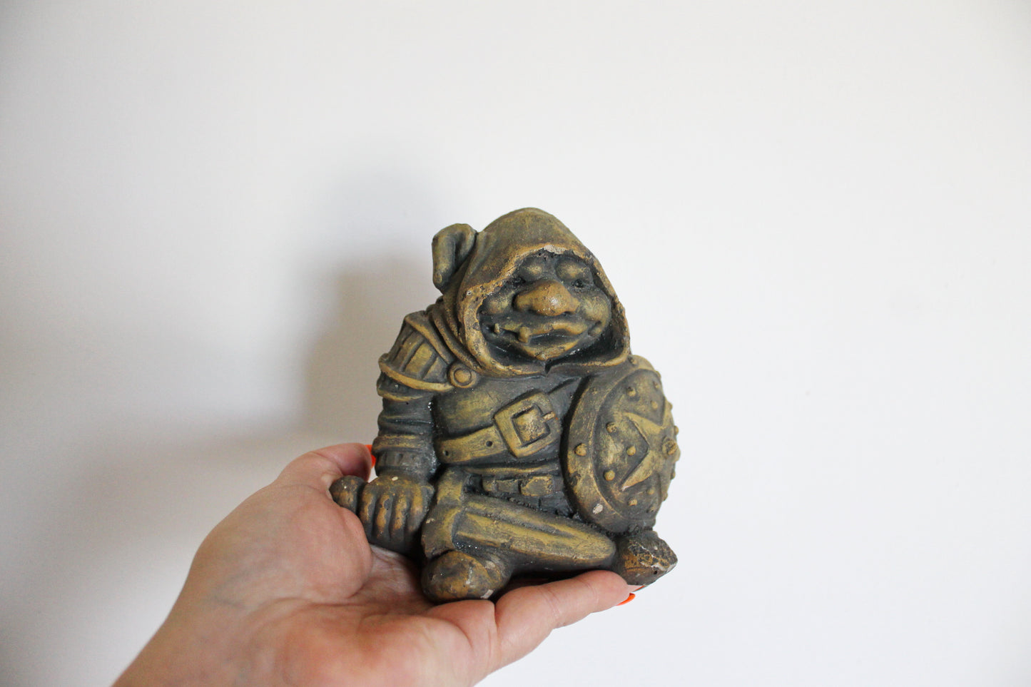 Stone fantasy creature - orc - goblin - fairytail creature - 5 inches - vintage Germany figurine - 1990s - 2000s