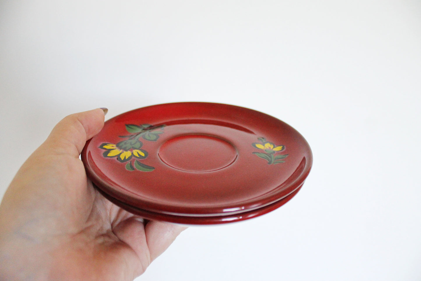 Set of 2 Germany vintage ceramic saucers - beautiful ceramic saucers - vintage Germany ceramic - by Winterling Feinkeramik 1970s