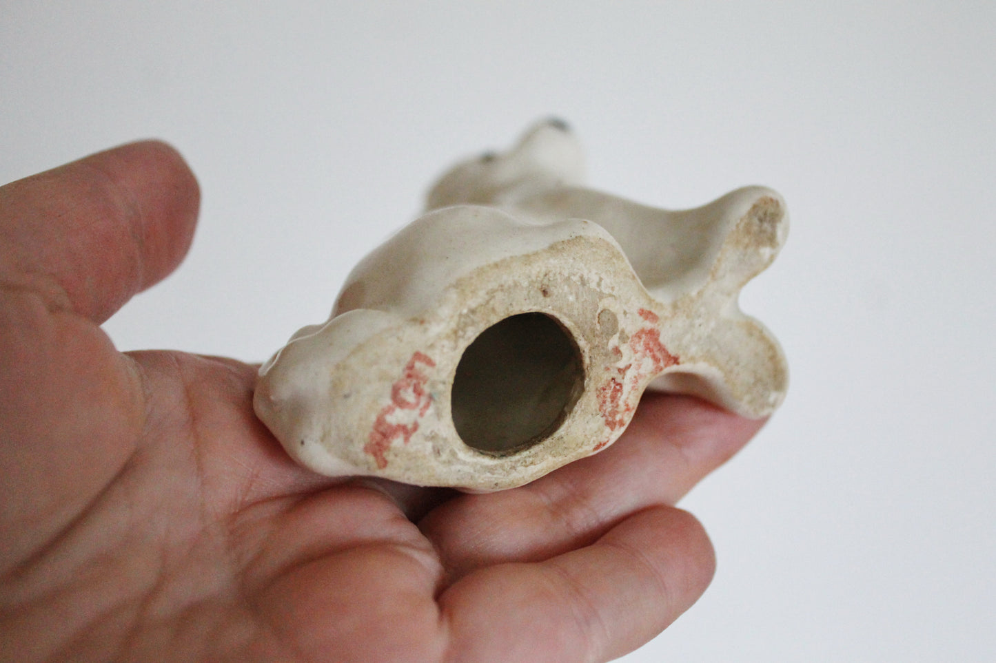 Soviet Porcelain Dog figurine - 3.5 inches - small USSR porcelain figurine - made in 1970