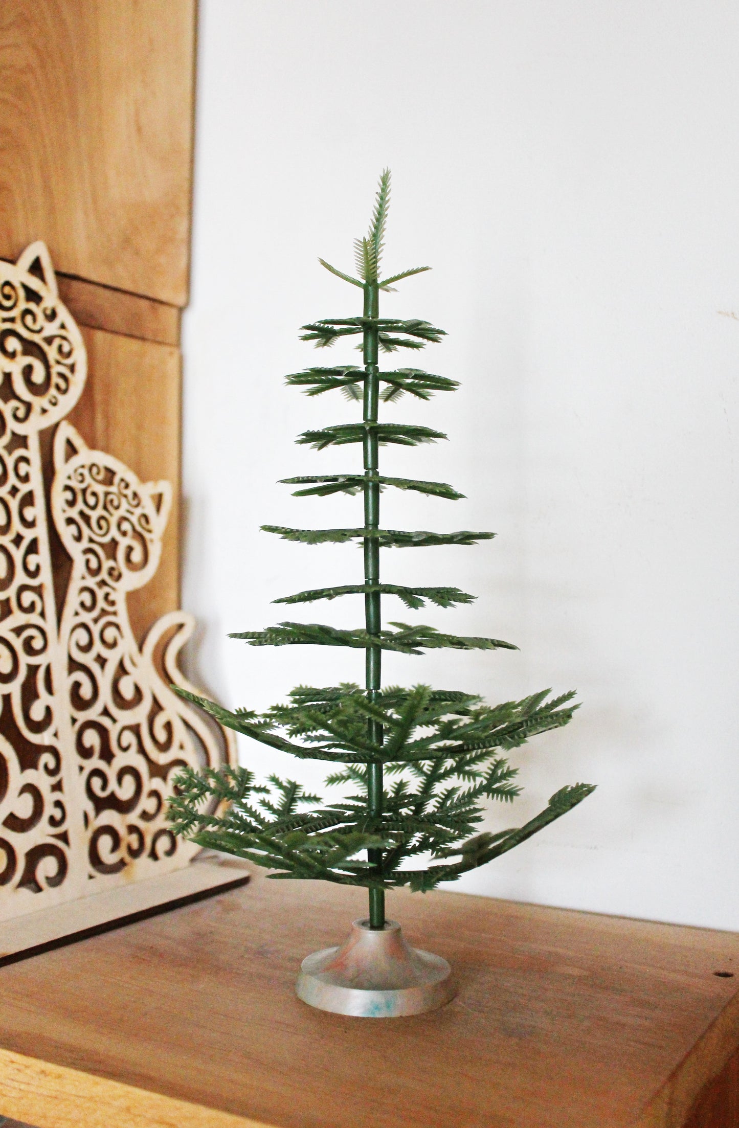 CHRISTMAS TREE - Vintage small plastic Christmas tree 30 cm - 11.8 inches - USSR vintage green Christmas tree - Home decor