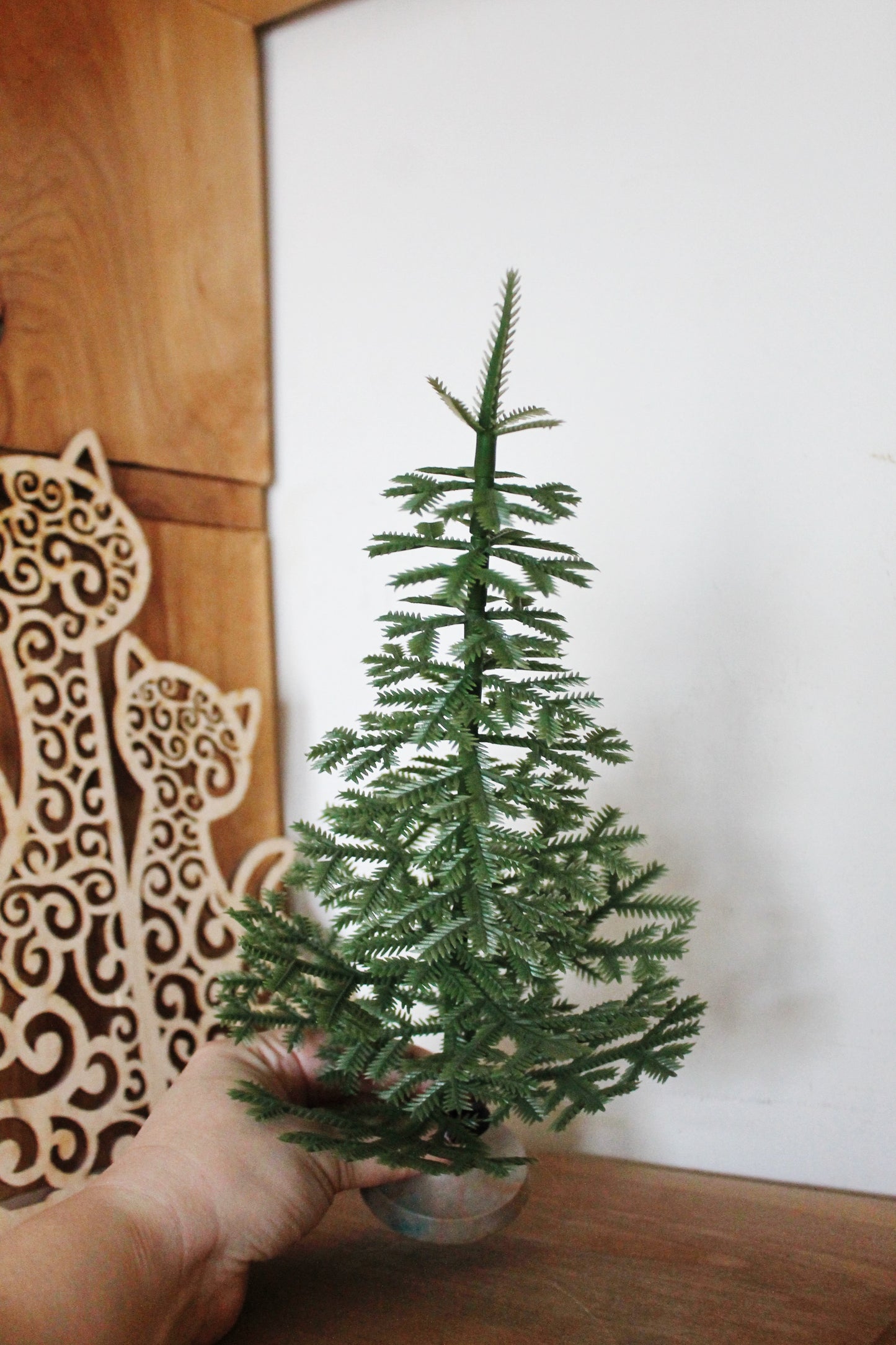 CHRISTMAS TREE - Vintage small plastic Christmas tree 30 cm - 11.8 inches - USSR vintage green Christmas tree - Home decor