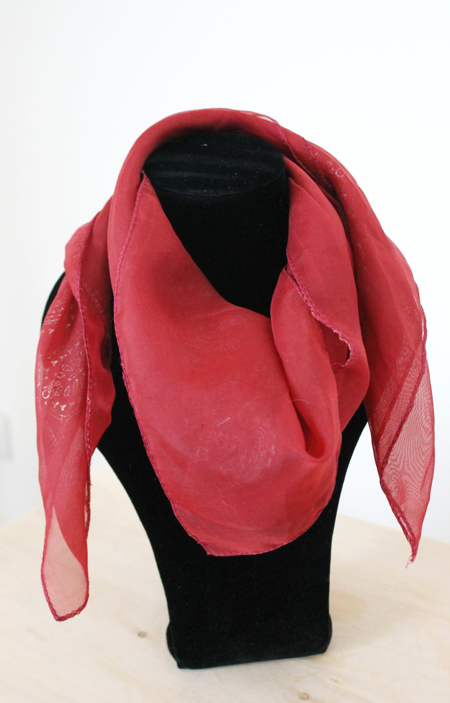 Beautiful chiffon shawl - 28 inches - vintage-made in Ukraine - 1990s - vintage Shawl - Chiffon Neck Scarf