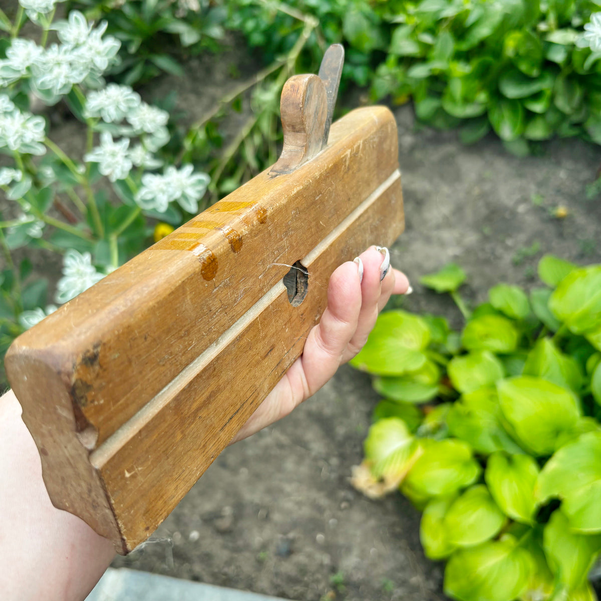 Vintage Soviet Wooden Molding Plane, USSR Carpenter Tool, Kalivka Profile Plane, 1950s–1980s Woodworking Tool
