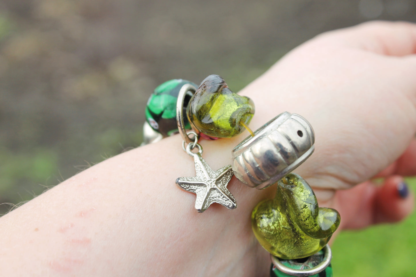 Vintage bracelet from Germany on an elastic band - made in 1990-2000s - Germany vintage bijouterie - gift for her - Mother's day gift
