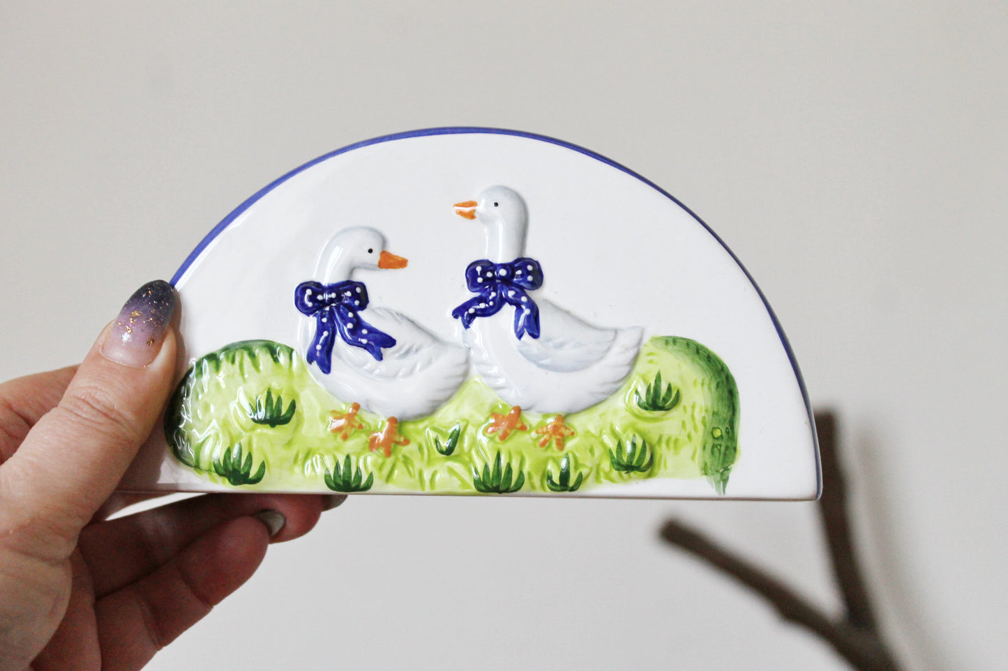 Vintage cute porcelain goose Germany set for spices - made in Germany - 1970-1980