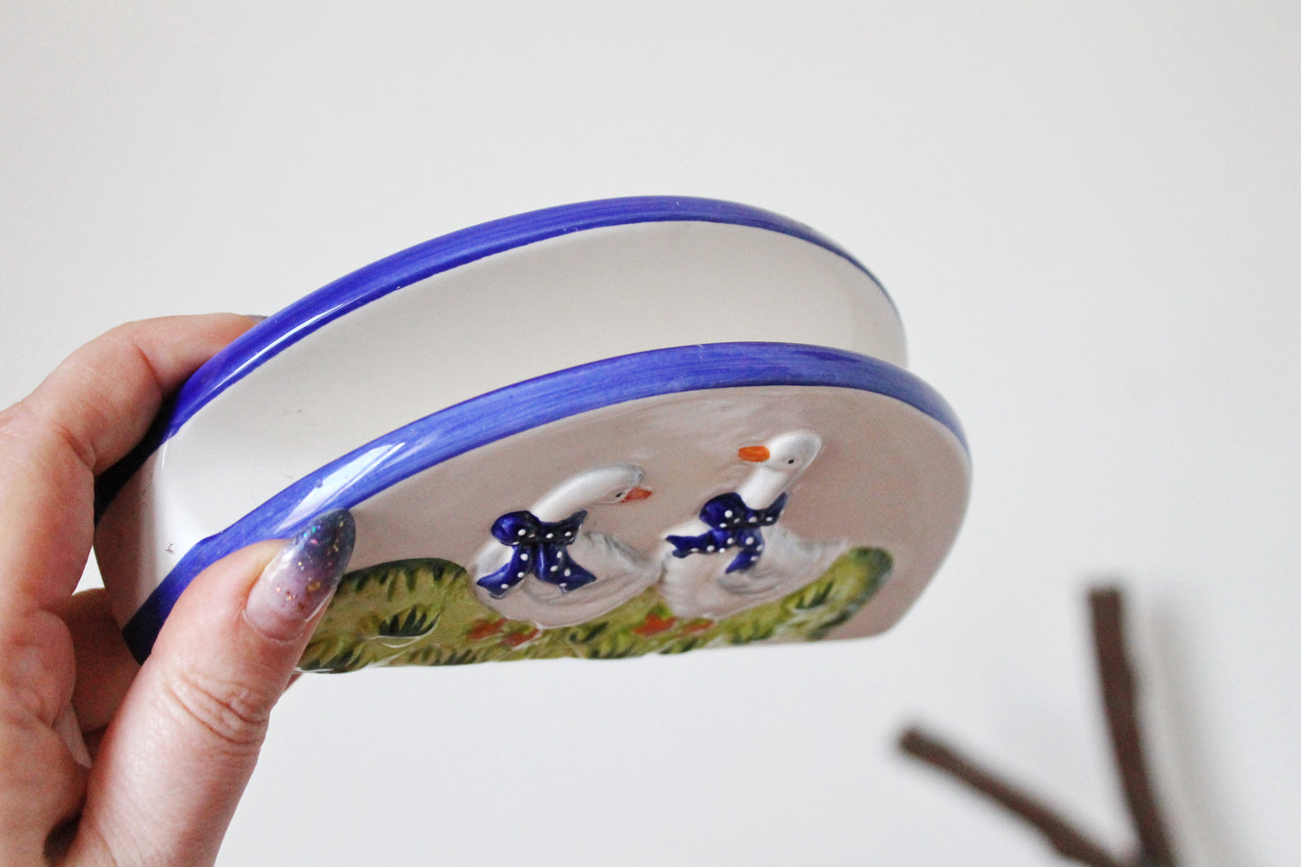 Vintage cute porcelain goose Germany set for spices - made in Germany - 1970-1980