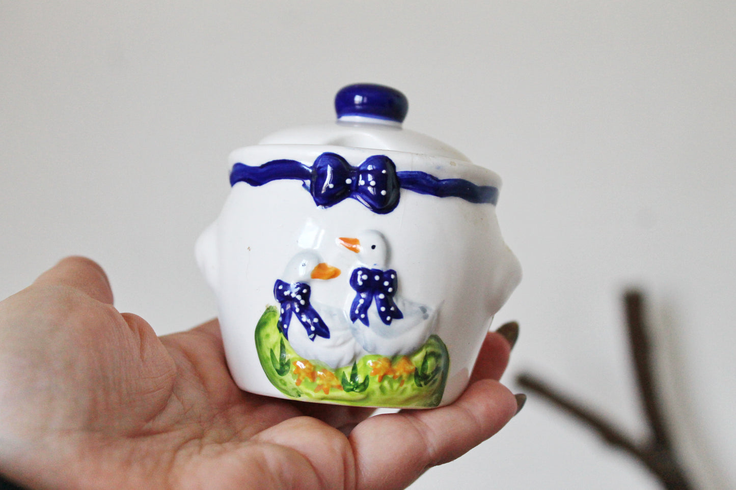 Vintage cute porcelain goose Germany set for spices - made in Germany - 1970-1980
