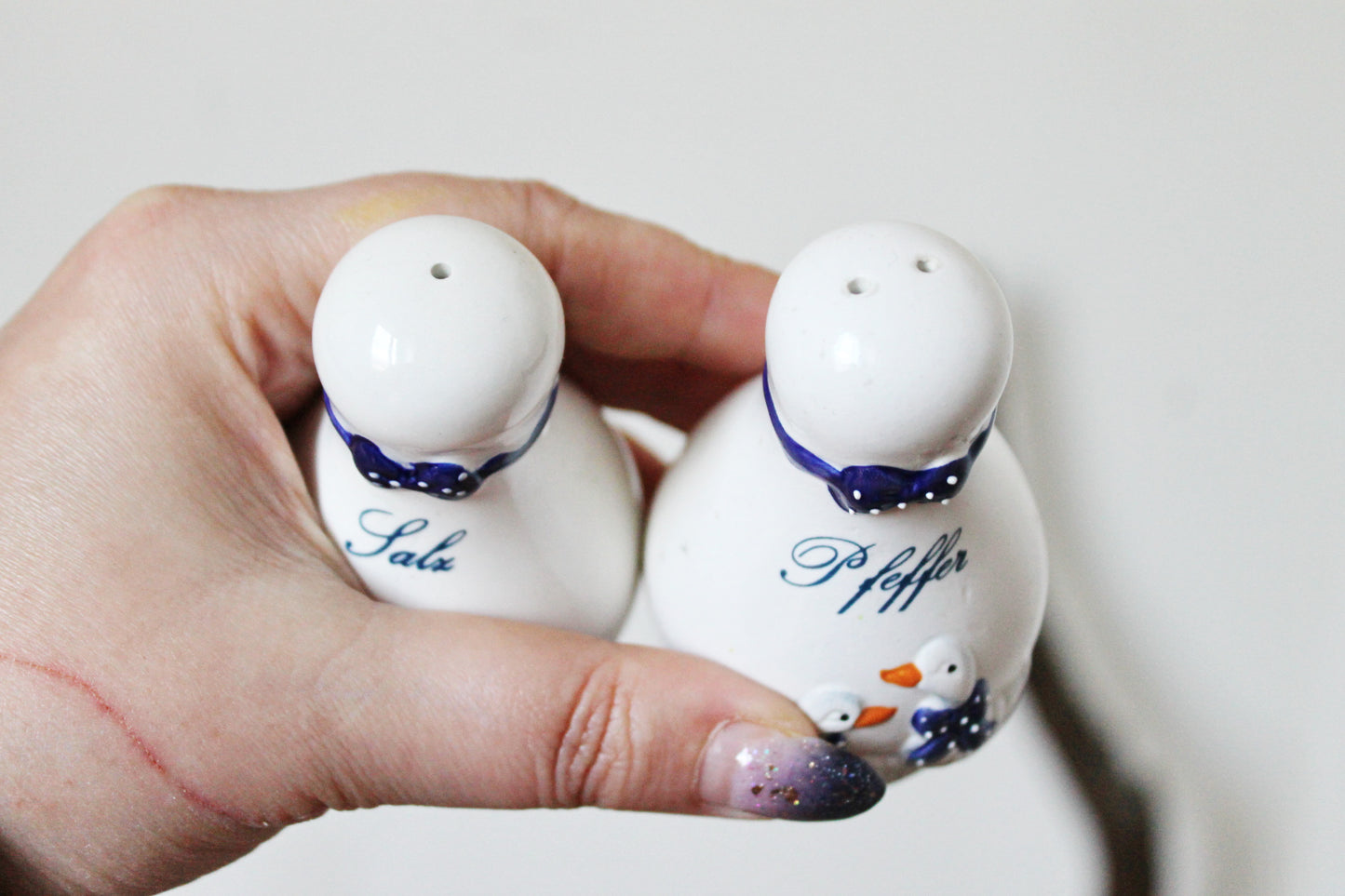 Vintage cute porcelain goose Germany set for spices - made in Germany - 1970-1980
