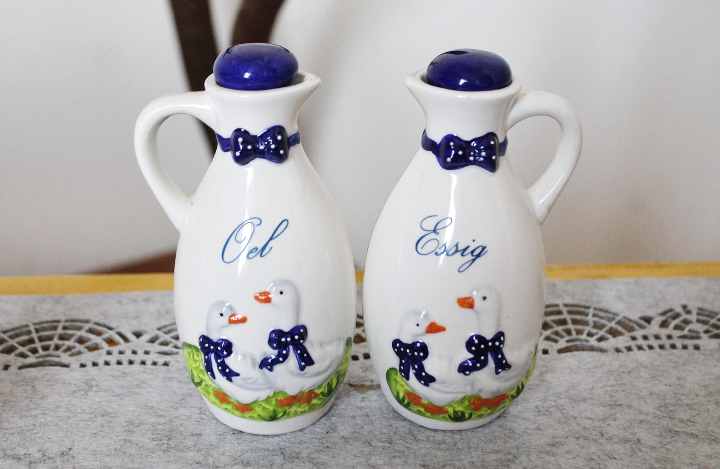 Vintage cute porcelain goose Germany set for spices - made in Germany - 1970-1980