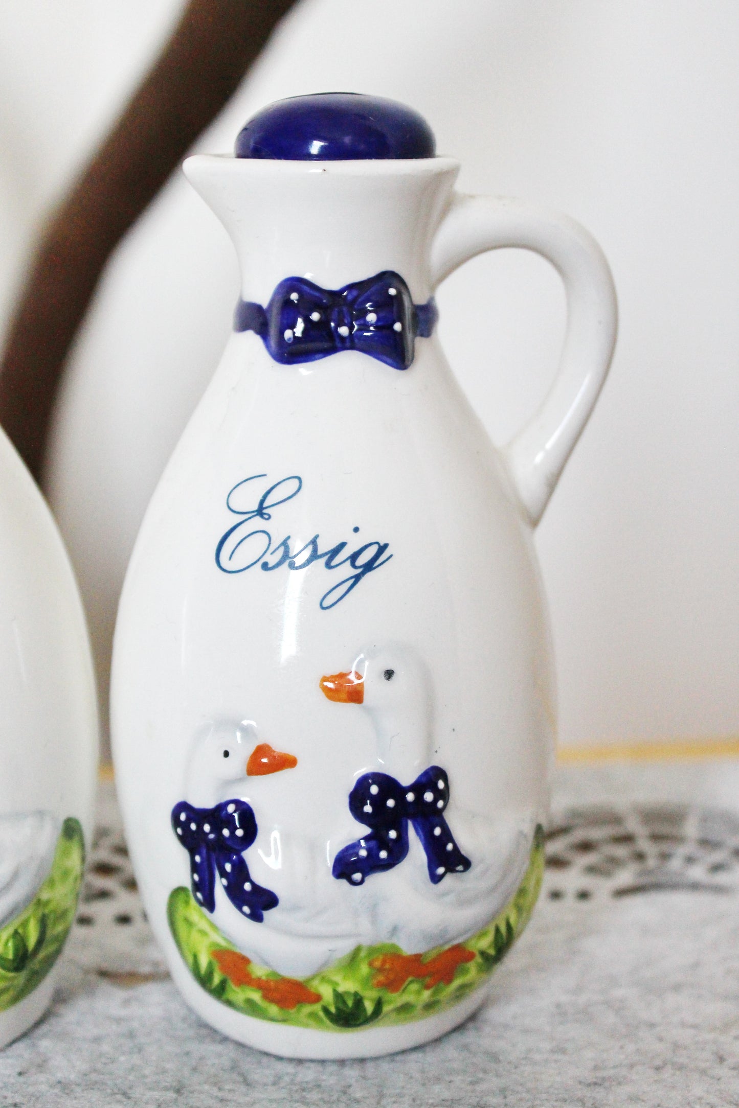 Vintage cute porcelain goose Germany set for spices - made in Germany - 1970-1980