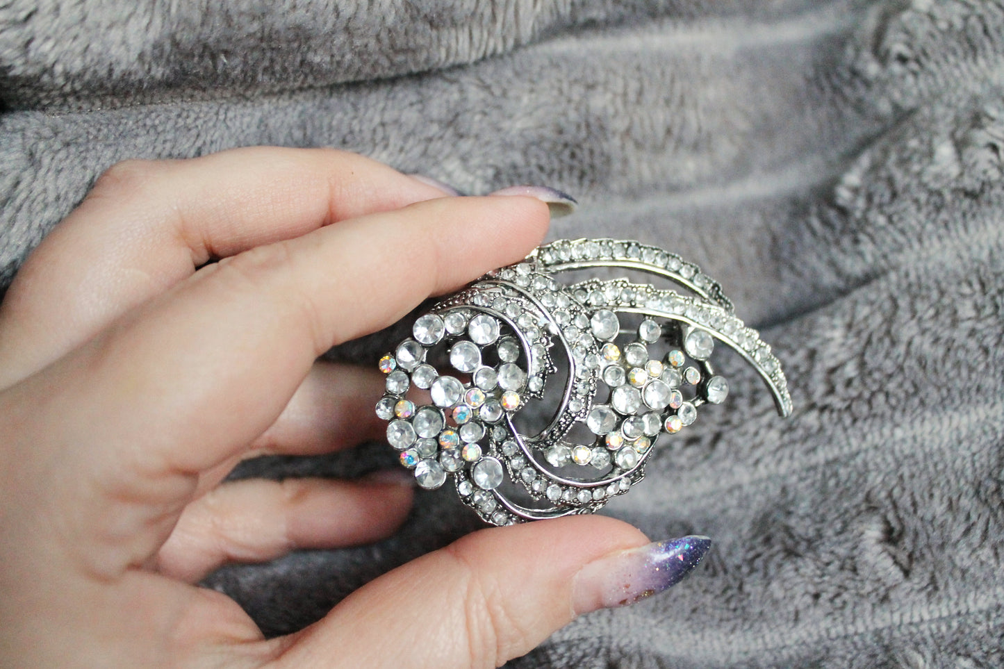 Vintage USSR Brooch with Crystals - Vintage Soviet Mother's Day Jewelry - Jewelry Gift USSR - made in Soviet Union Ukraine