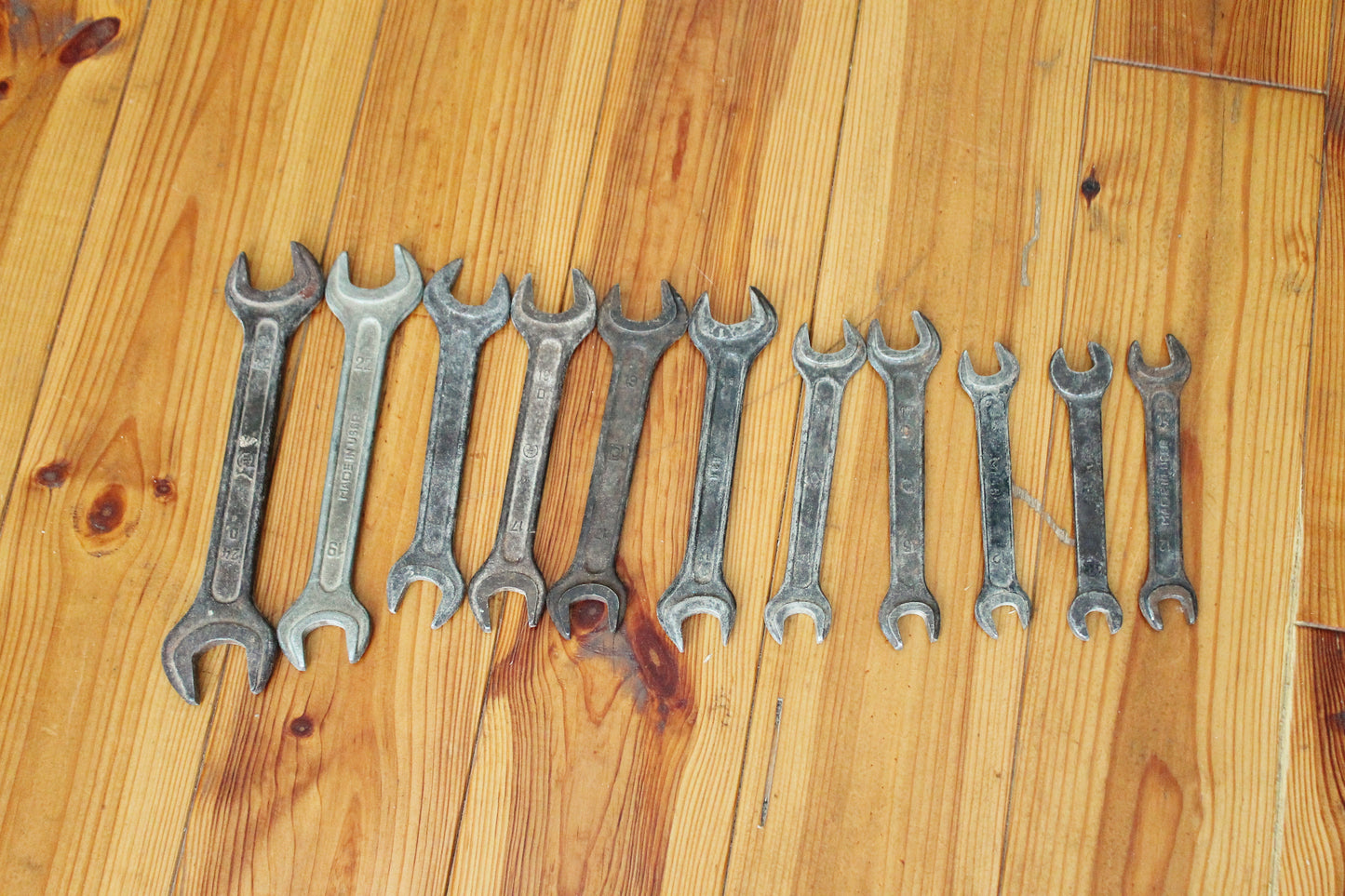 Rusty Old Wrenchs - Made in USSR in 1970s - Soviet metall wrenches - Different sizes