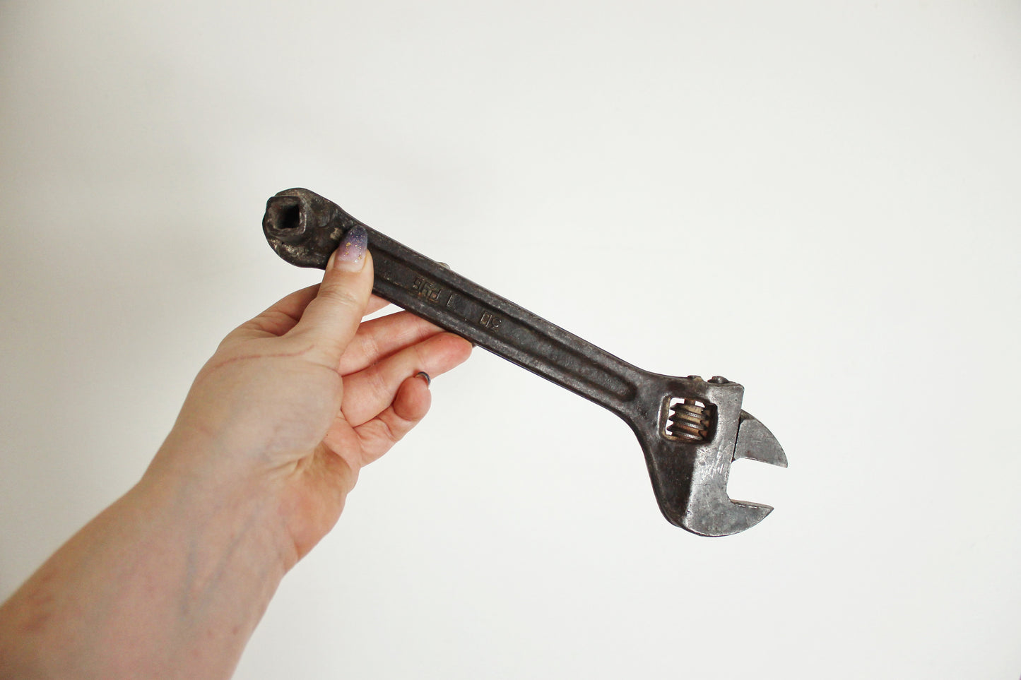 Vintage old USSR Wrench - 9.8 inches - Made in Soviet union in 1970s - Metal big wrench