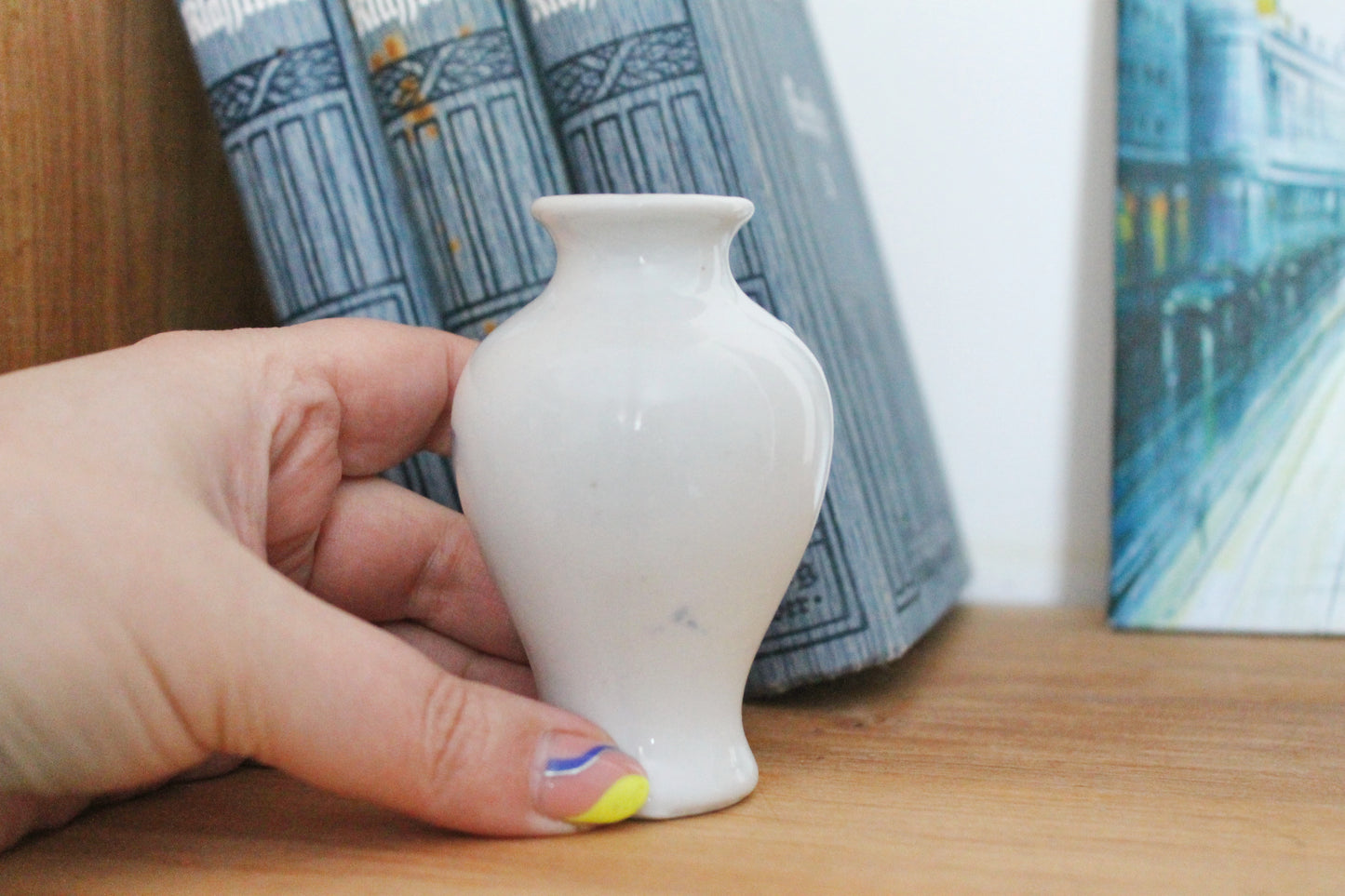 Vintage porcelain small vase 3.4 inches - made in Germany  - mini vase - cute vintage mini vase - 1960-1970s
