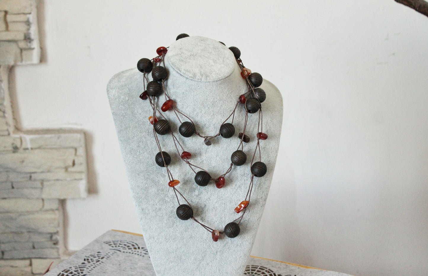 Vintage Flower necklace from Germany - Nekclace 1990s - Germany vintage bijouterie - gift neckalce (Copy)