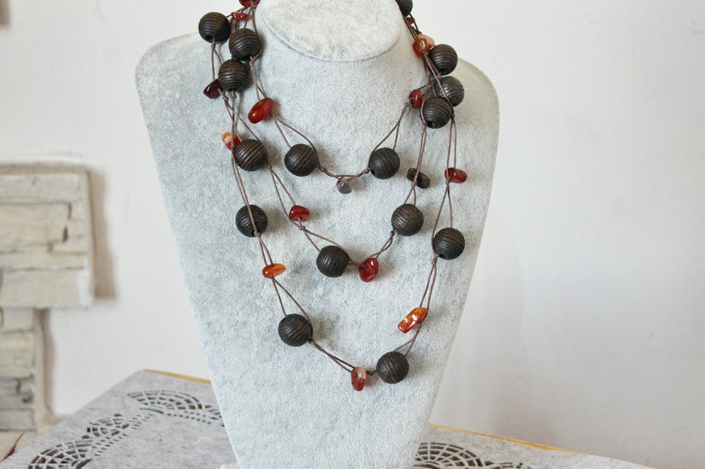 Vintage Flower necklace from Germany - Nekclace 1990s - Germany vintage bijouterie - gift neckalce (Copy)