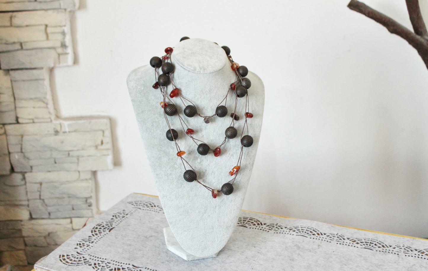 Vintage Flower necklace from Germany - Nekclace 1990s - Germany vintage bijouterie - gift neckalce (Copy)