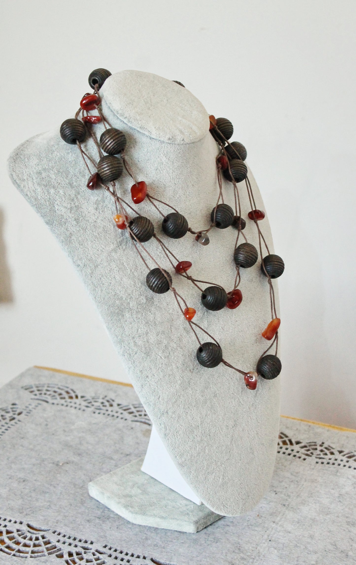 Vintage Flower necklace from Germany - Nekclace 1990s - Germany vintage bijouterie - gift neckalce (Copy)