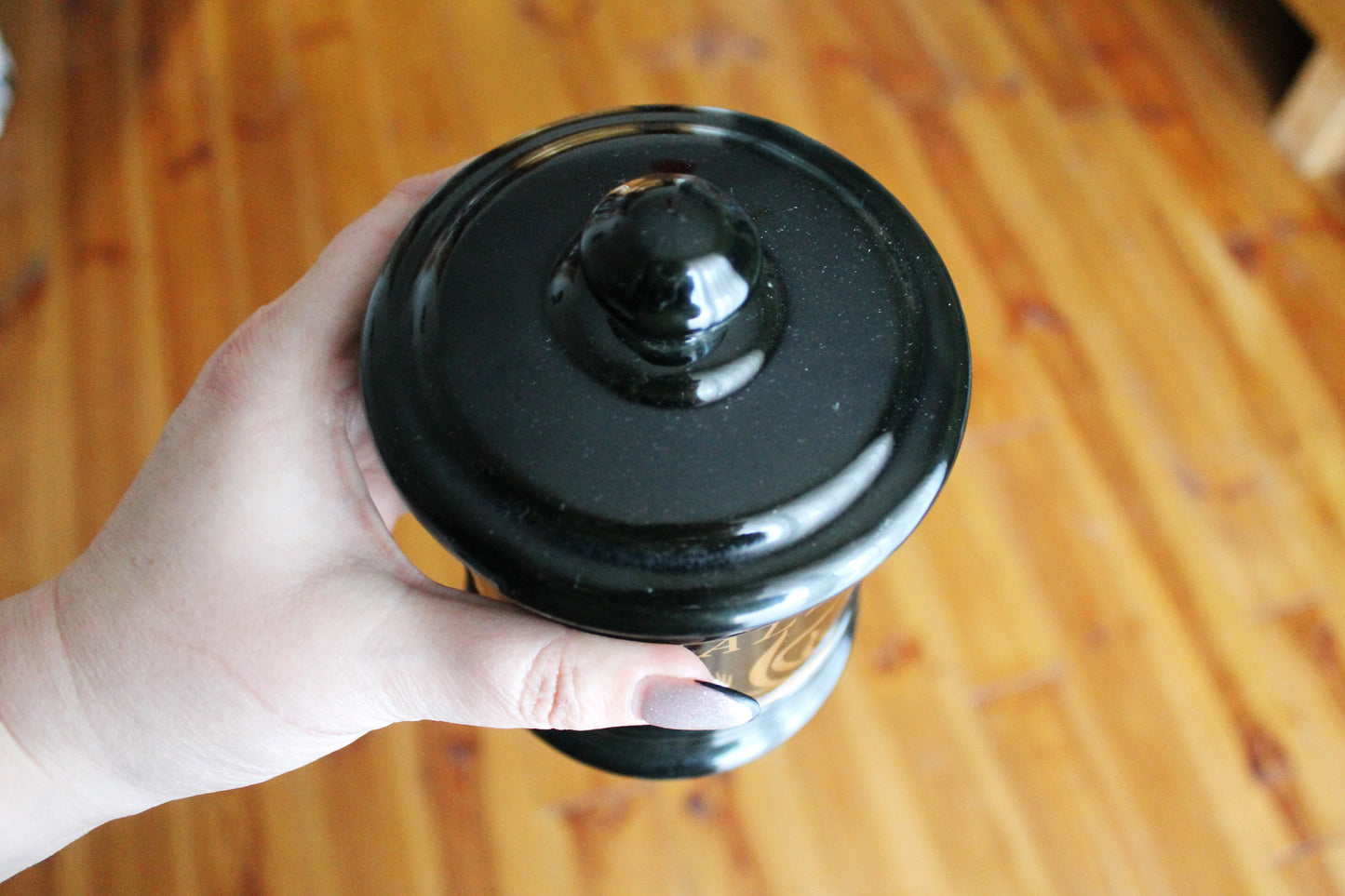 Vintage cute ceramic porcelain salt jar - 5.1 inches - Germany porcelain - Salz - 1980-1990s