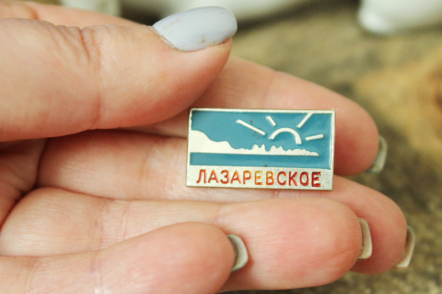 Vintage soviet USSR pin badge - Lasarevskoe - USSR pin - vintage soviet badge - 1970s