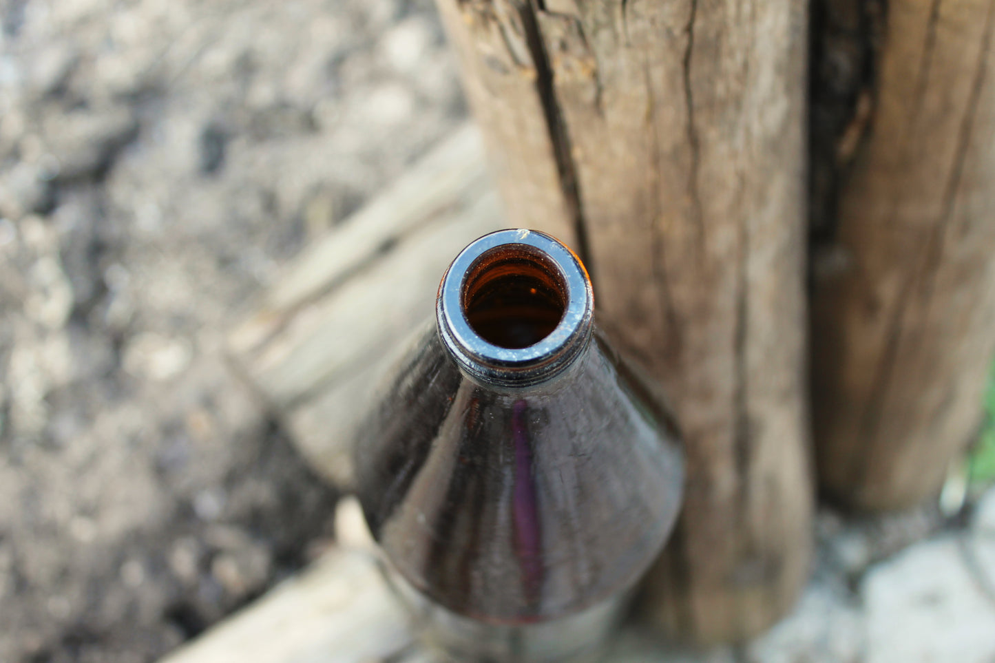 Vintage brown glass vine bottle - 12 inches - Soviet Glass Wine Bottle - USSR made bottle - 1960-1970s