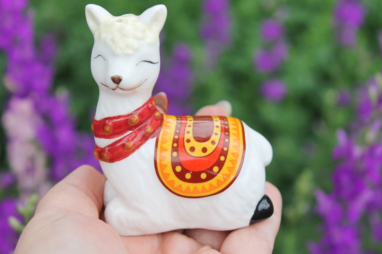 Vintage Ceramic Llama Salt and Pepper Shaker – Hand-Painted Southwest Kitchen Decor - made in Germany - 1990s-2000s