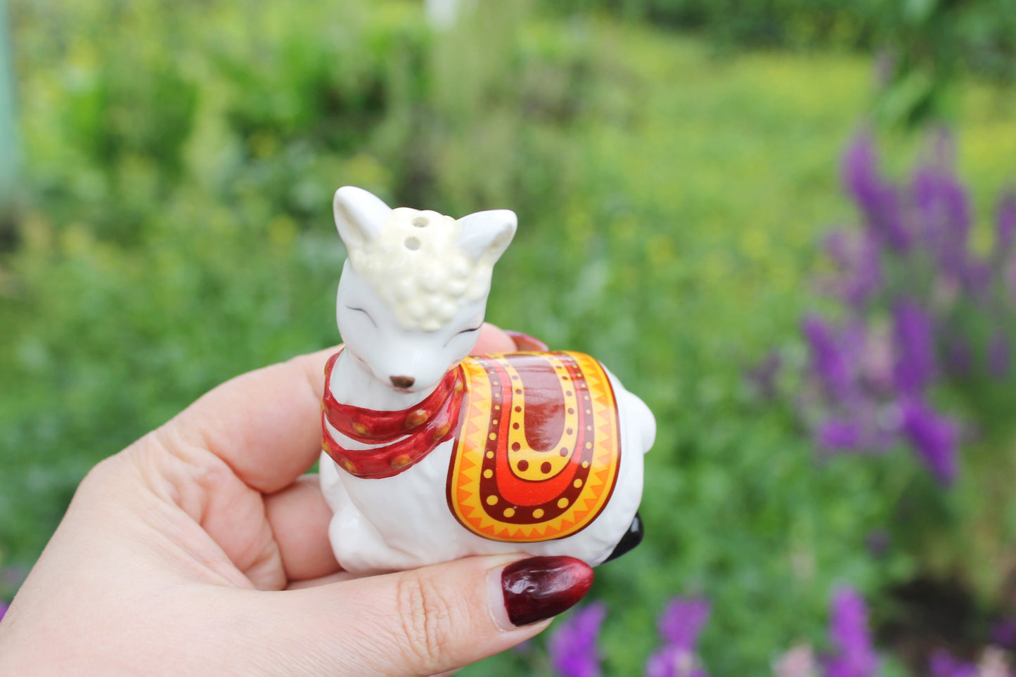 Vintage Ceramic Llama Salt and Pepper Shaker – Hand-Painted Southwest Kitchen Decor - made in Germany - 1990s-2000s