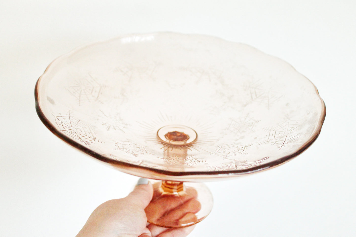 Vintage brown candy/fruit Glass bowl - 9.8 inches - Vase for candies - Tableware USSR kitchen - 1960s
