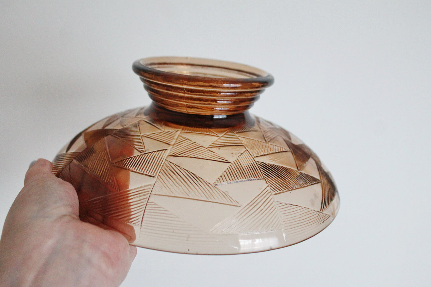 Vintage brown candy/fruit Glass bowl - 9 inches - Vase for candies - Tableware USSR kitchen - 1960s