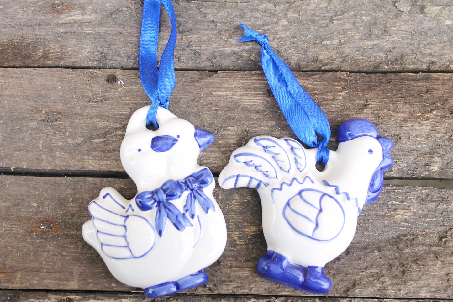Vintage ceramic cockerel ornament - made in Germany - 1980-1990s - kitchen decor figurine