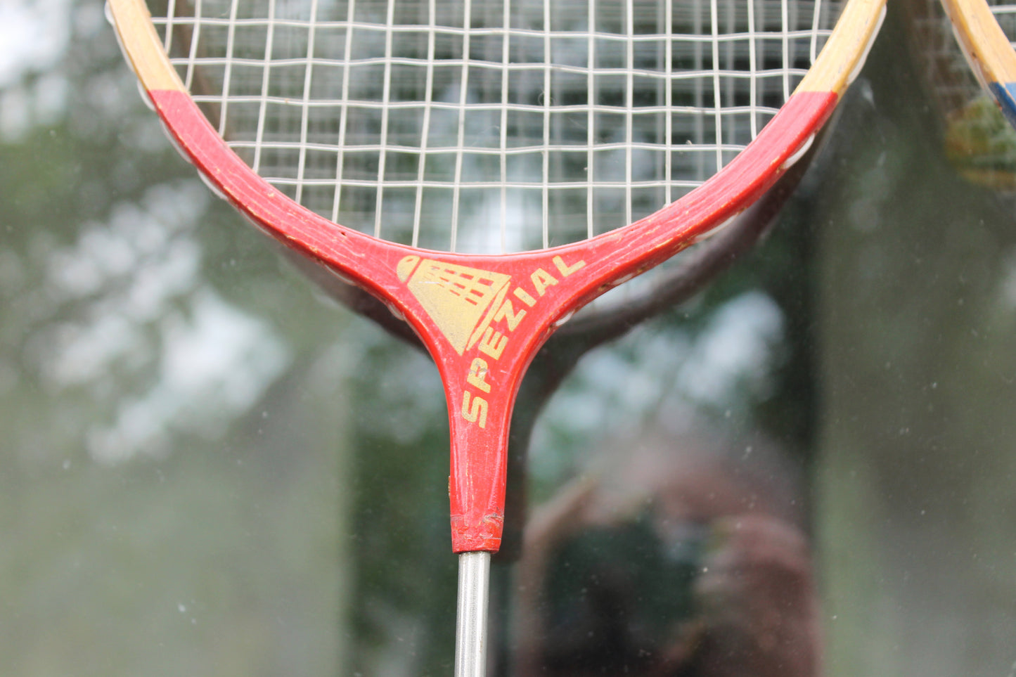 Vintage Soviet Kids' Badminton Rackets – Set of 2 – Red & Blue – USSR Sports Toy – 1980s Children's Sports Equipment