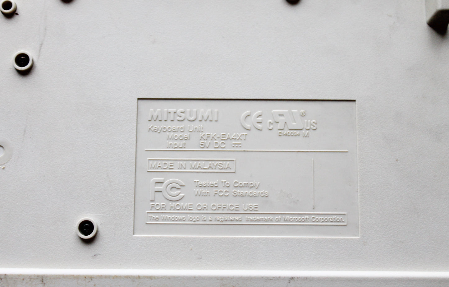 Mitsumi Vintage Keyboard KFK-EA4XT | 1990s Retro Beige Computer Keyboard with Cyrillic + English Keys | Collectible PC Accessory