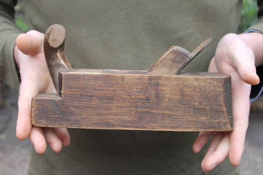 Vintage wooden hand planer sander (jointer) - antique tool for wood working - industrial decor. Made in USSR