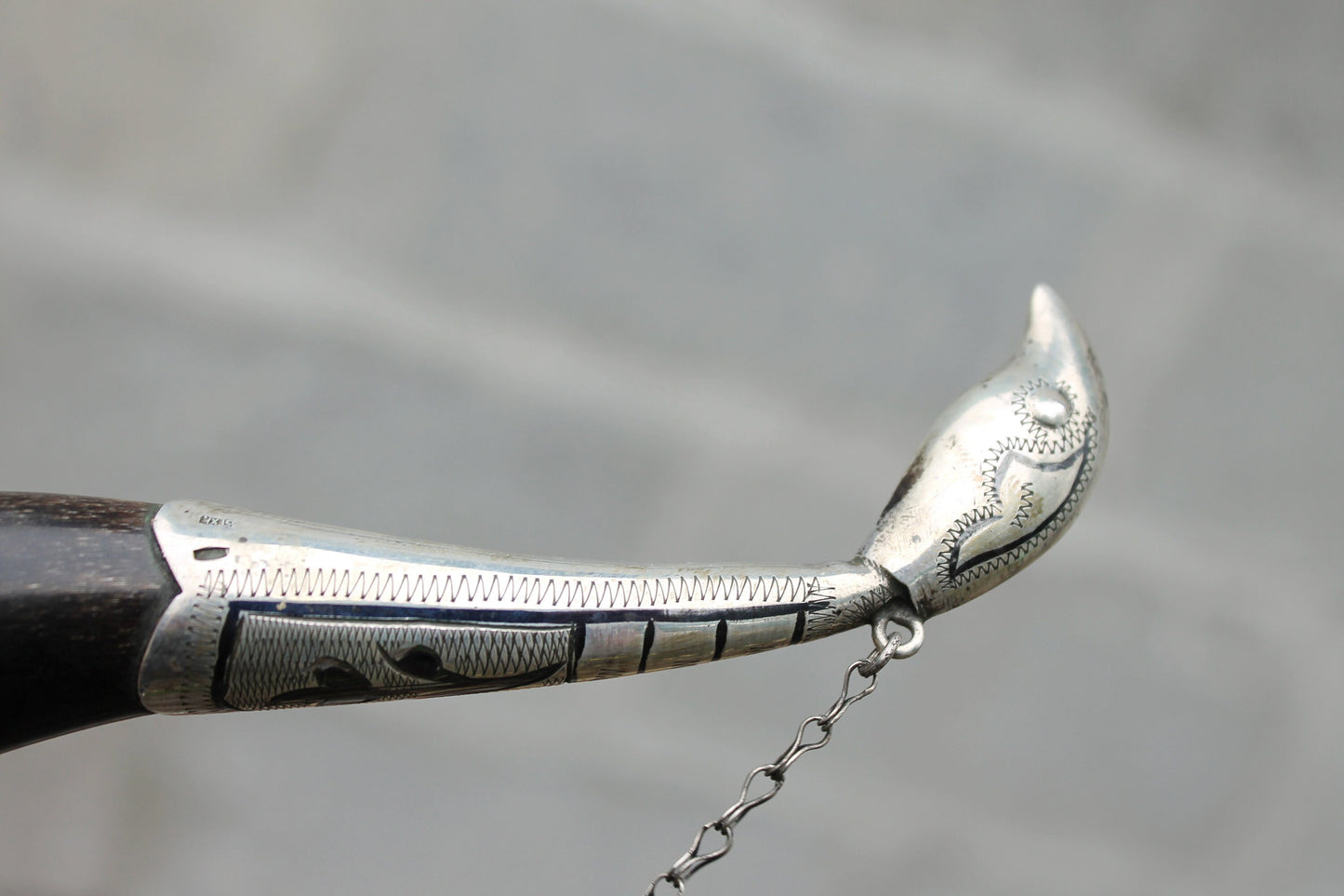 Genuine Cow Horn on the chain - Viking Wild Drinking Horn - Soviet Horn Collectibles - Horn framed in iron