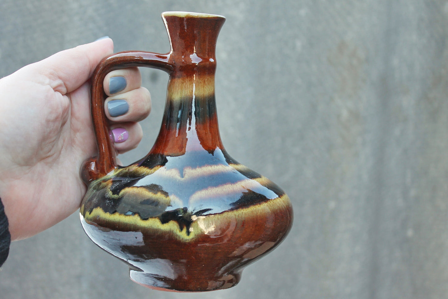 Vintage Ceramic Drinking Set - 1980s - from Ukraine / Soviet Union / USSR - cognac set