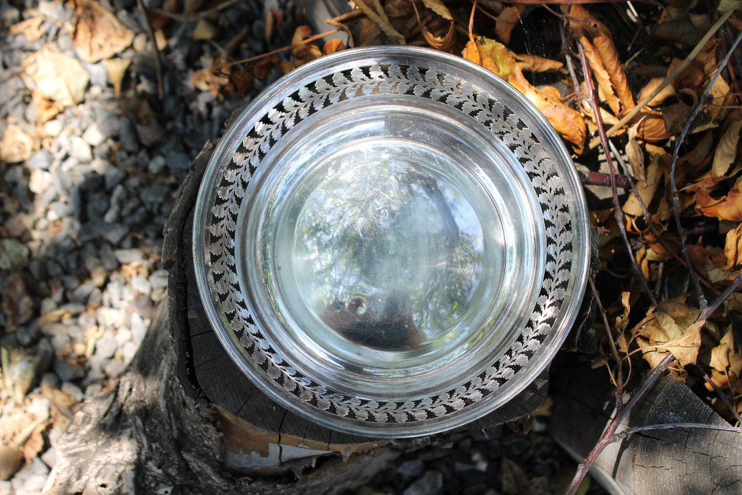 Vintage openwork silver-plated fruit bowl - lightweight - fruity bowl - 1970-1980 - vintage bowl