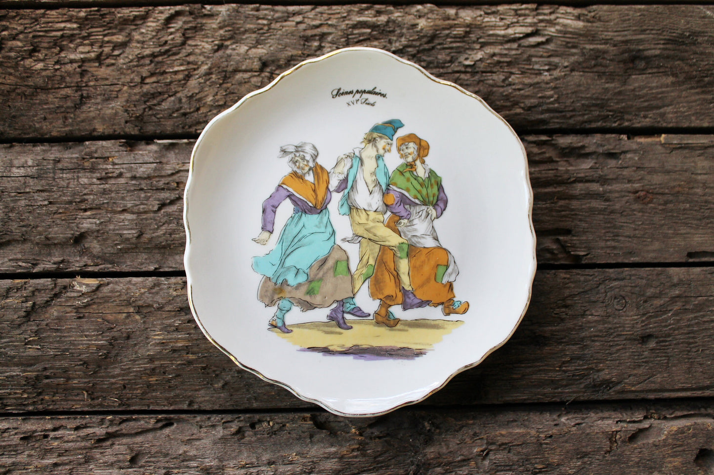 Vintage decorative porcelain wall plate. Made in Korea - vintage plate - vintage wall plate - 1980