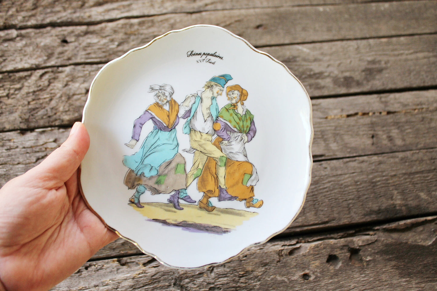 Vintage decorative porcelain wall plate. Made in Korea - vintage plate - vintage wall plate - 1980