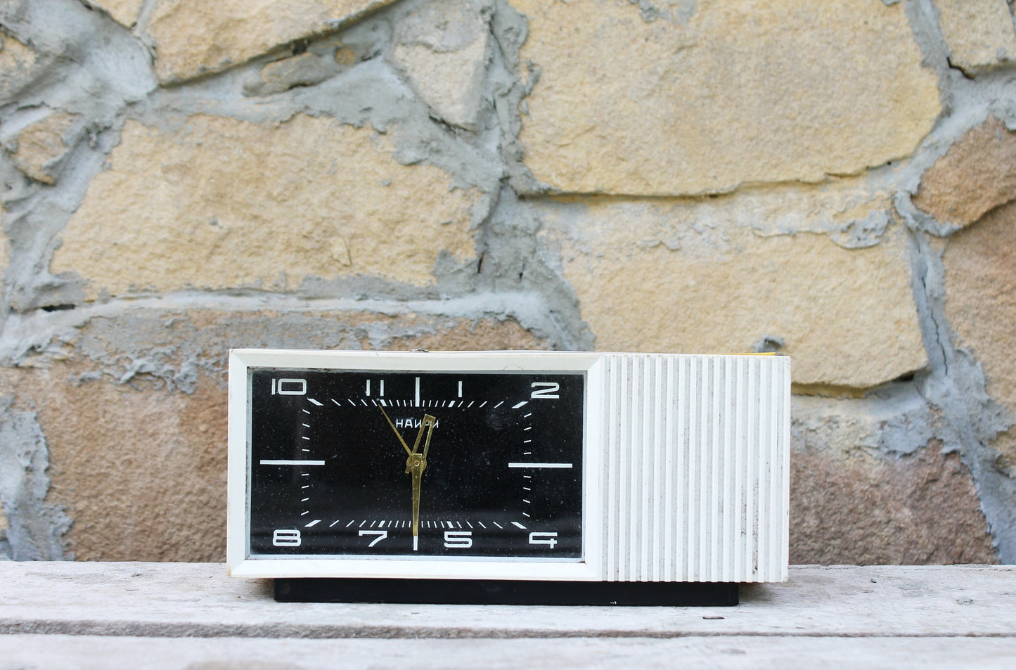 Musical Alarm Clock - Melody Clock - Rare Soviet Clock - Shelf Clock - Vintage Mechanical Desk Clock - 1970s