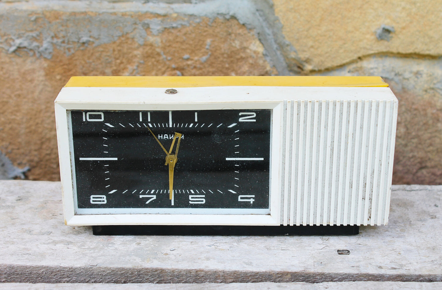 Musical Alarm Clock - Melody Clock - Rare Soviet Clock - Shelf Clock - Vintage Mechanical Desk Clock - 1970s
