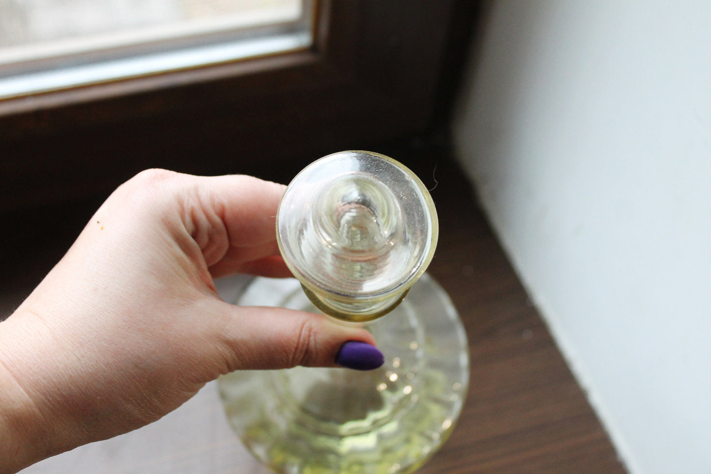 Vintage Carafe - Soviet Glass Wine Bottle - Decanter for Vodka or Wine with a Stopper - USSR Dinnerware - Soviet Whiskey Carafe - 1970s