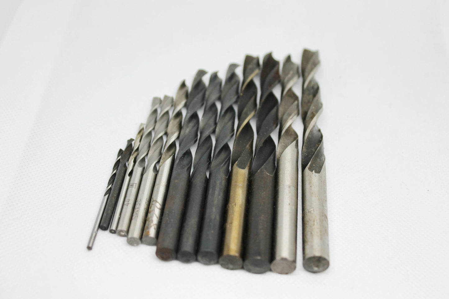 Set of 13 USSR vintage drill bits - not used - different sizes of drill bits - Soviet drill bits - 1970s