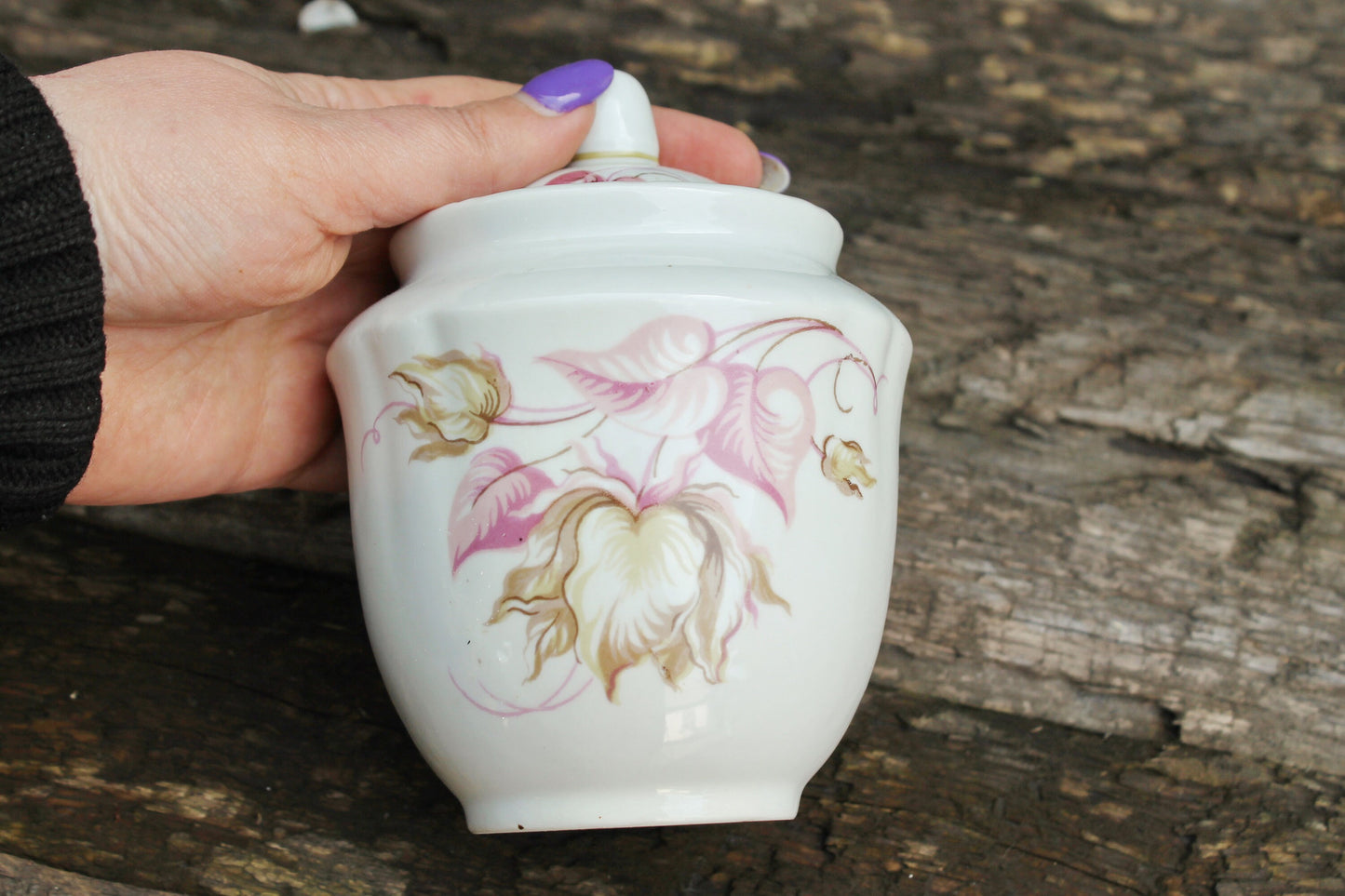 Vintage USSR ceramic sugar bowl from servise - Baranivka Porcelain Factory - beautiful soviet ceramic sugar bowl - 1970s