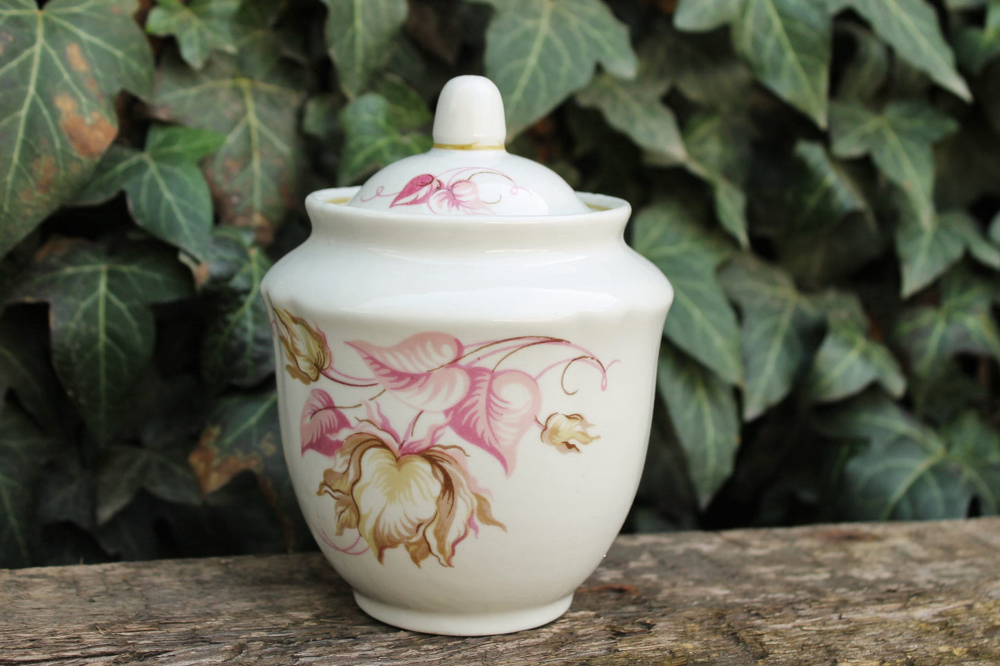 Vintage USSR ceramic sugar bowl from servise - Baranivka Porcelain Factory - beautiful soviet ceramic sugar bowl - 1970s